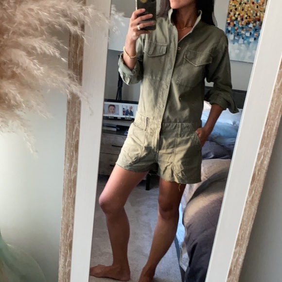 Frame denim military romper - Picture 1 of 5